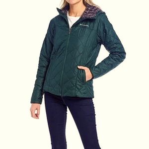 Columbia Copper Crest Quilted Sherpa Lined Zip Front Hooded Puffer Jacket NWT